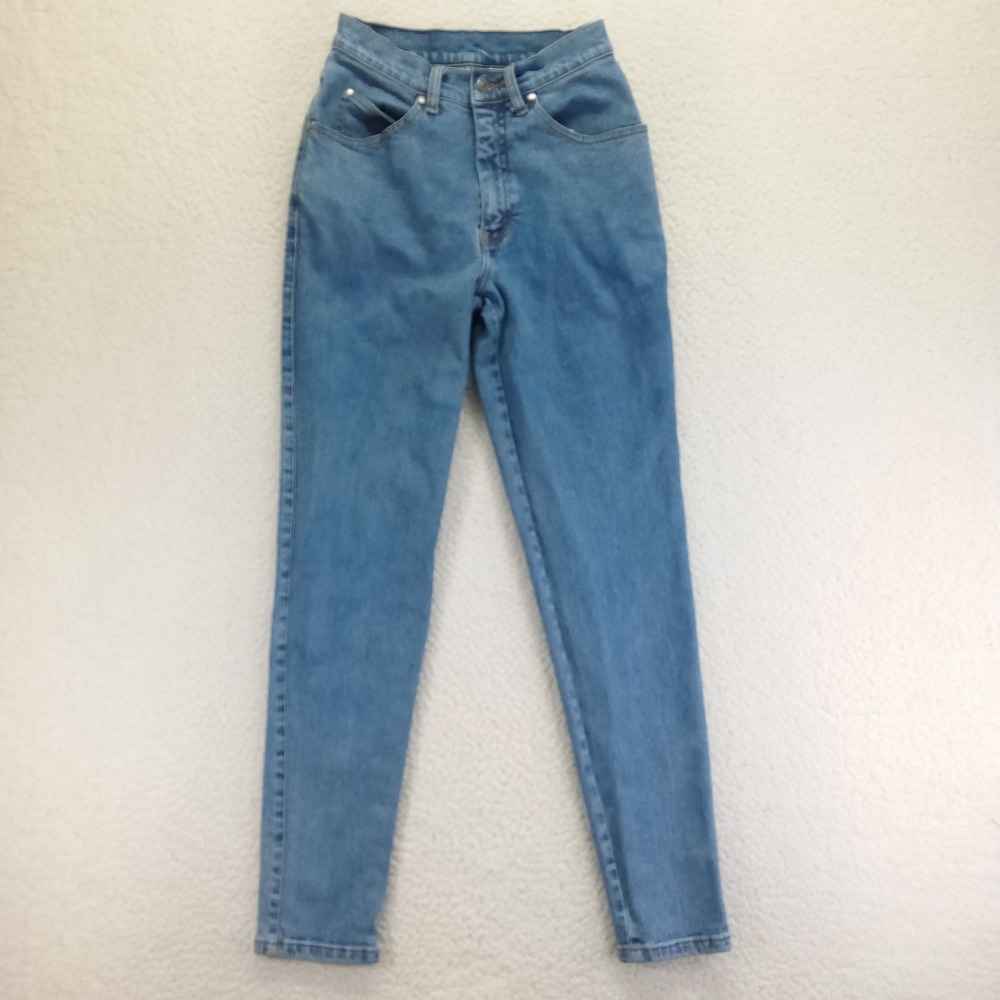 Levis 729M Vintage Orange Tab High Waisted Skinny Jeans Blue Medium Wash Size 7